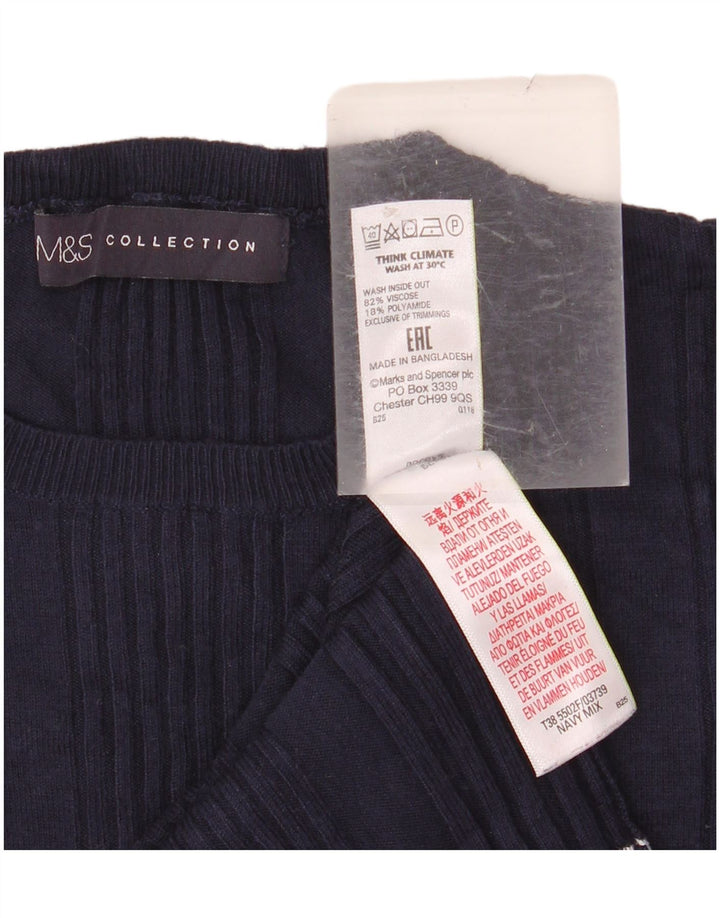 MARKS & SPENCER Pulover pentru femei cu decolteu rotund UK 14 Mare bleumarin