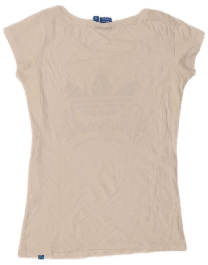 Tricou grafic Adidas pentru femei Top UK 12 Medium White