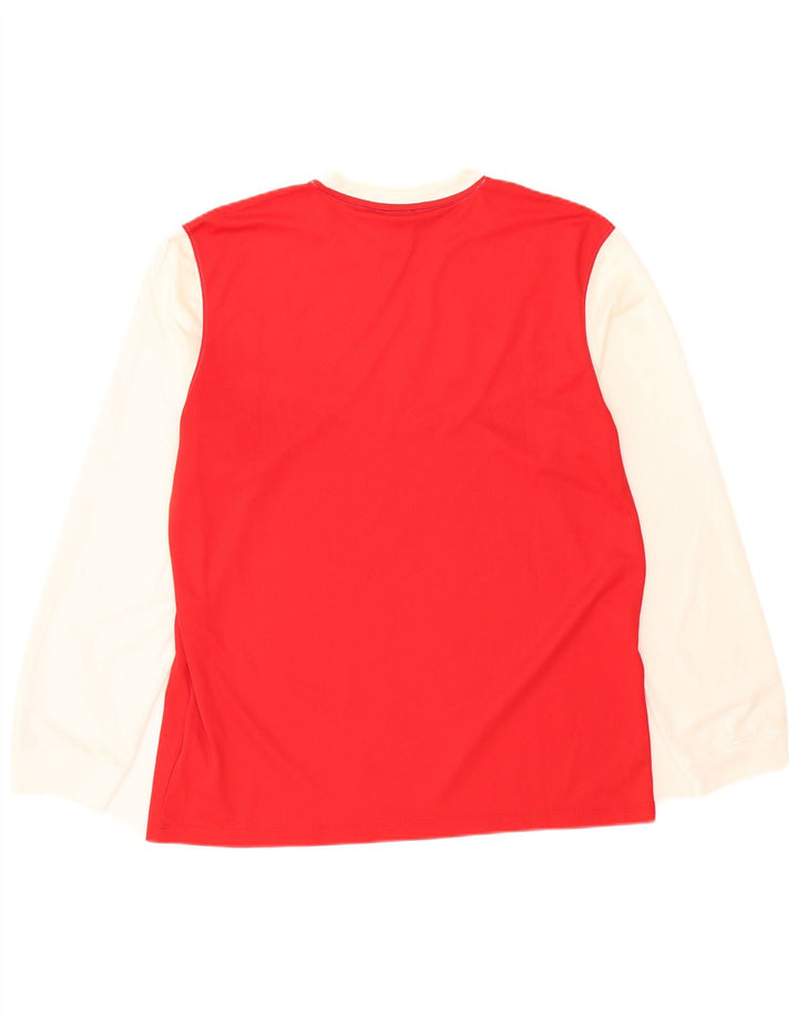 NIKE Bărbați Dri Fit Top cu mânecă lungă XL, roșu, poliester color bloc