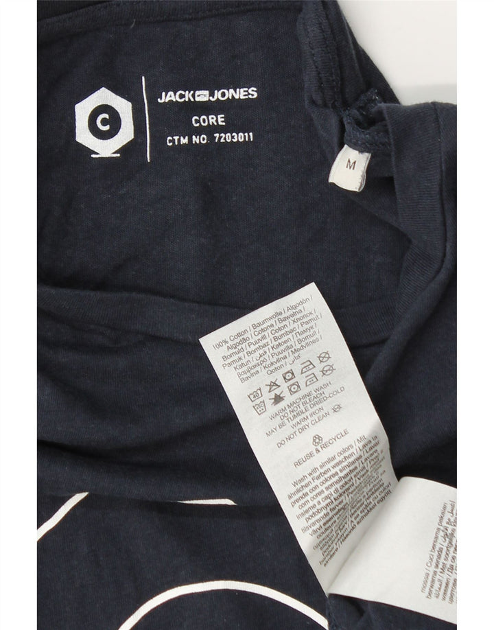 JACK & JONES Tricou grafic pentru bărbați Top mediu din bumbac bleumarin
