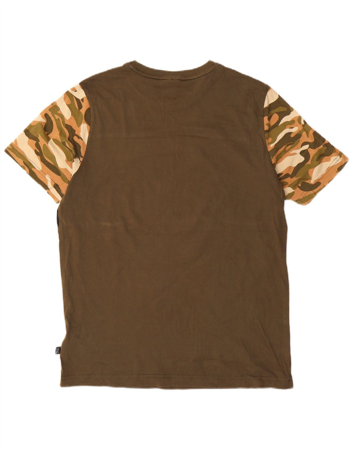 Tricou grafic PUMA pentru bărbați Top Medium Khaki Camuflage Bumbac