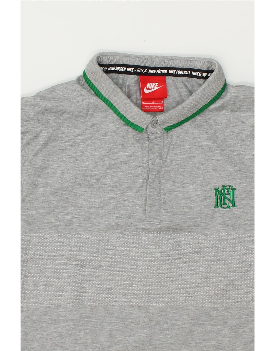 NIKE Mens Graphic Polo Shirt Medium Grey Cotton Vintage Nike and Second-Hand Nike from Messina Hembry 