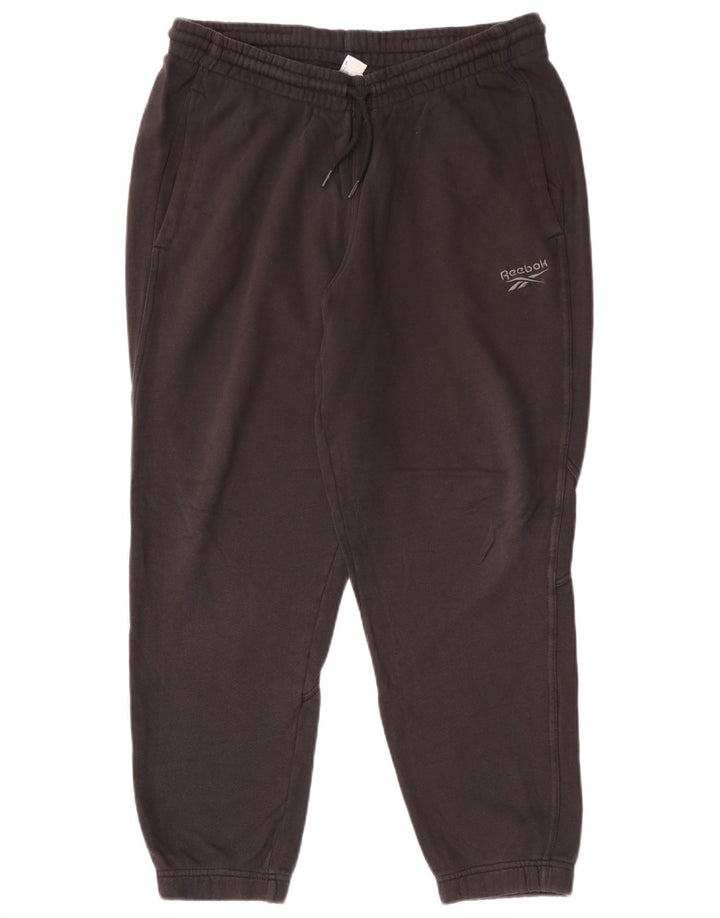Pantaloni de trening Reebok pentru bărbați Joggeri mari, negru, bumbac