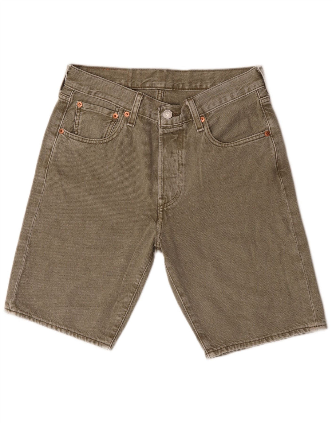 Pantaloni scurți Levi's 501 Denim W28 Small Kaki Bumbac