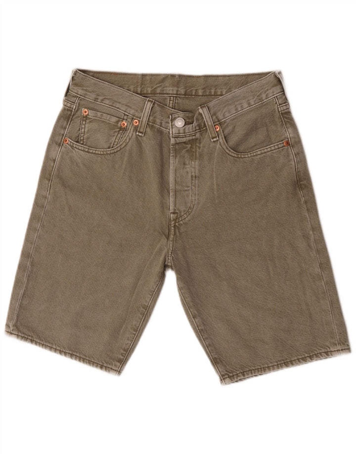 Pantaloni scurți Levi's 501 Denim W28 Small Kaki Bumbac