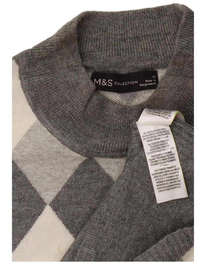 Pulover cu gât țestoasă pentru femei Marks & Spencer UK 22 3XL gri