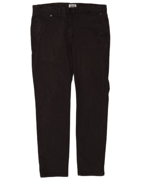 TOMMY HILFIGER Pantaloni chino drepți pentru bărbați L33 L32 bumbac gri