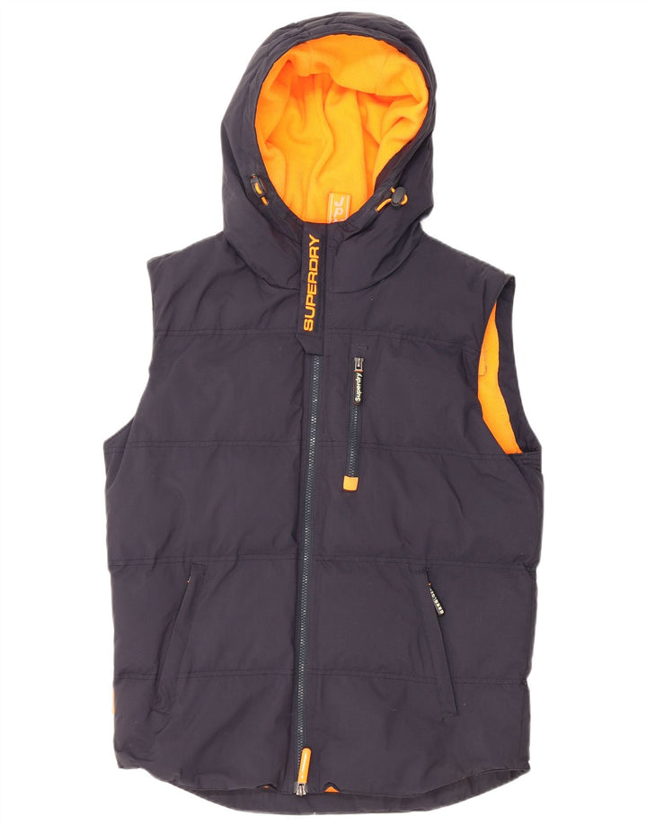 Gilet căptușit cu glugă Windhiker pentru bărbați SUPERDRY UK 38 Medium Navy Blue Marine