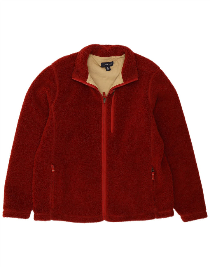 Jachetă fleece pentru bărbați Lands End UK 38/40 Poliester roșu mediu
