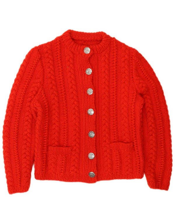 Pulover Cardigan Vintage pentru Damă UK 14 Medium Red