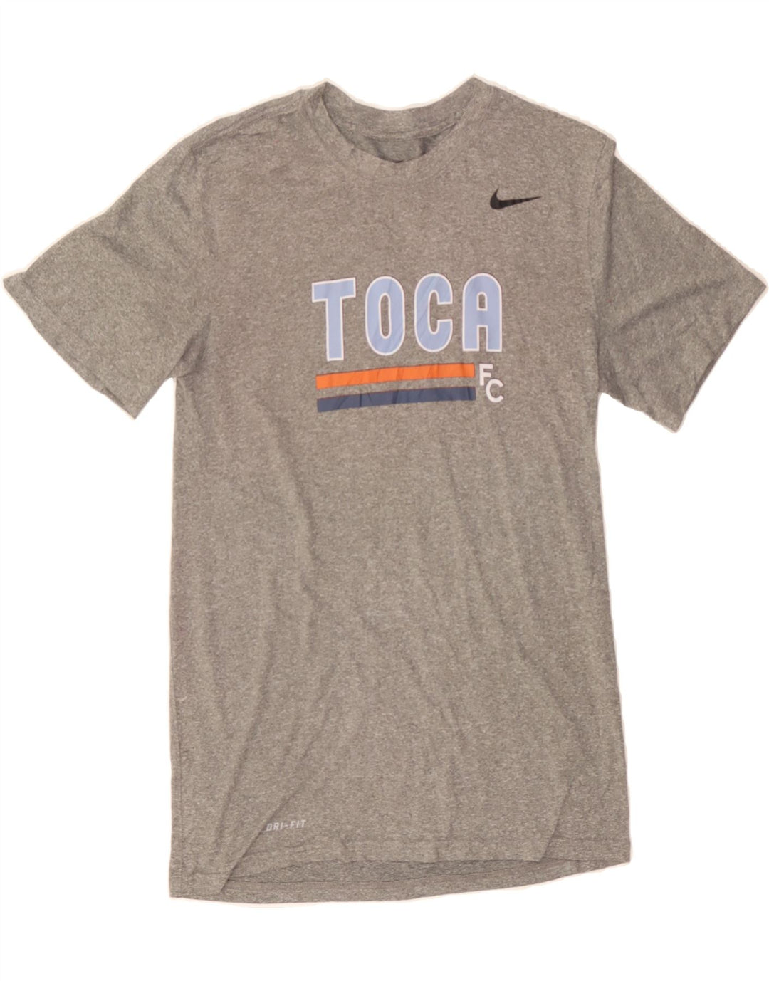 NIKE Mens Dri Fit Graphic T-Shirt Top Small Grey Polyester Vintage Nike and Second-Hand Nike from Messina Hembry 