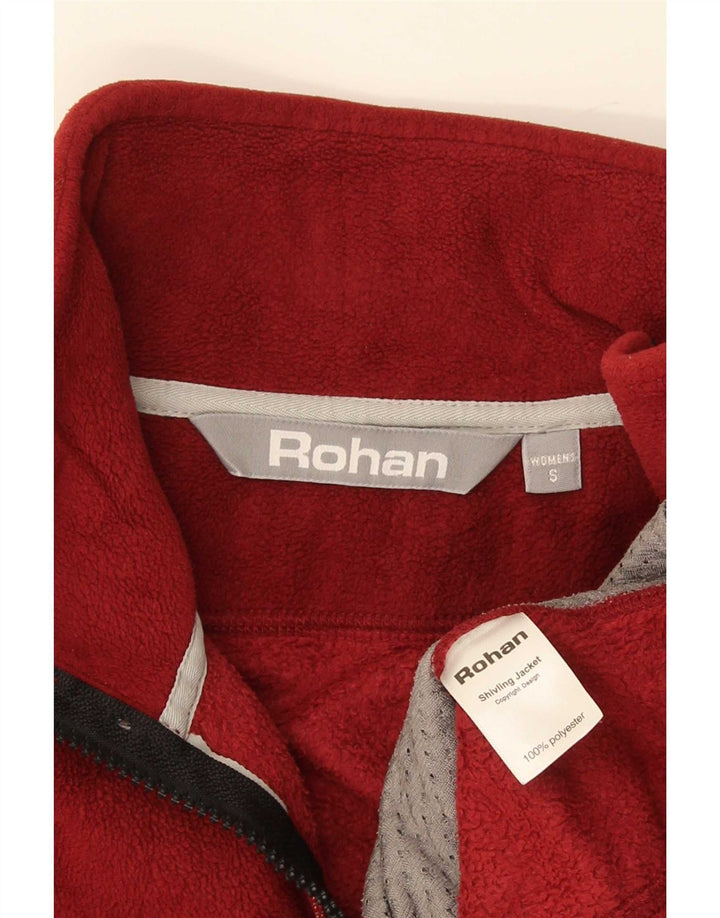 Jachetă fleece supradimensionată pentru femei Rohan UK 10 Poliester roșu mic