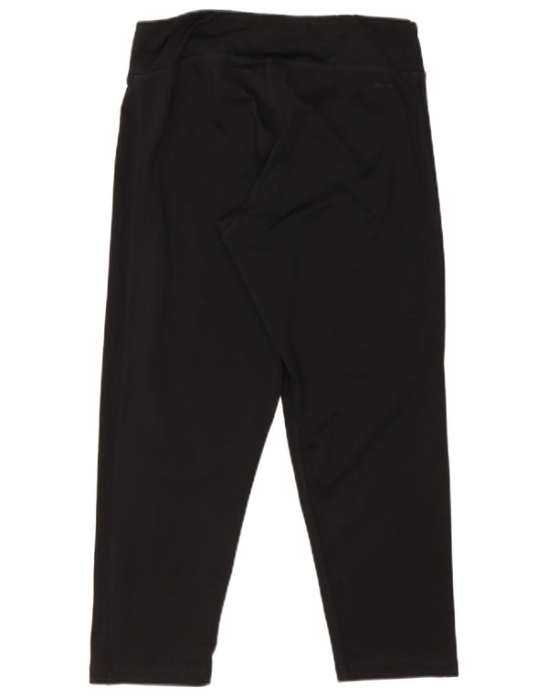 Leggings Capri Adidas pentru femei UK 8/10 Poliester negru mic