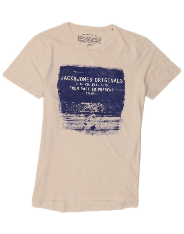 Tricou grafic Jack & Jones pentru bărbați Top XL Bumbac alb