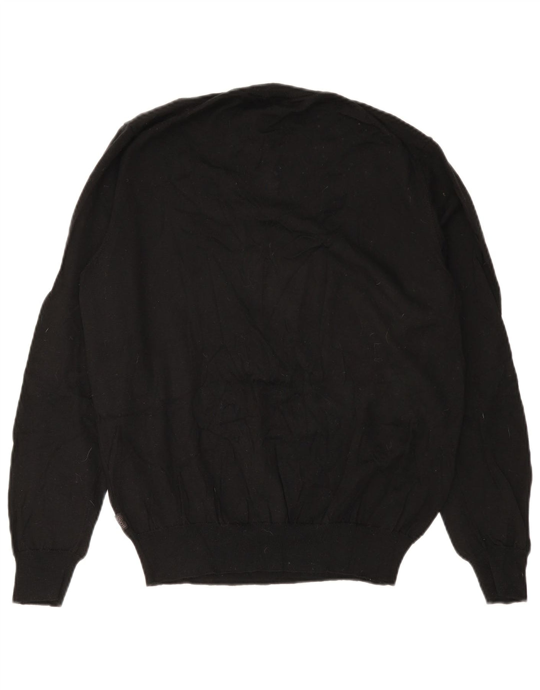 Pulover pentru bărbați HUGO BOSS, cu gât crew, XL, lână virgină neagră