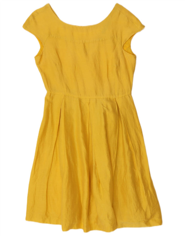 Max Mara Rochie A-Line de weekend pentru femei UK 14 Galben mediu