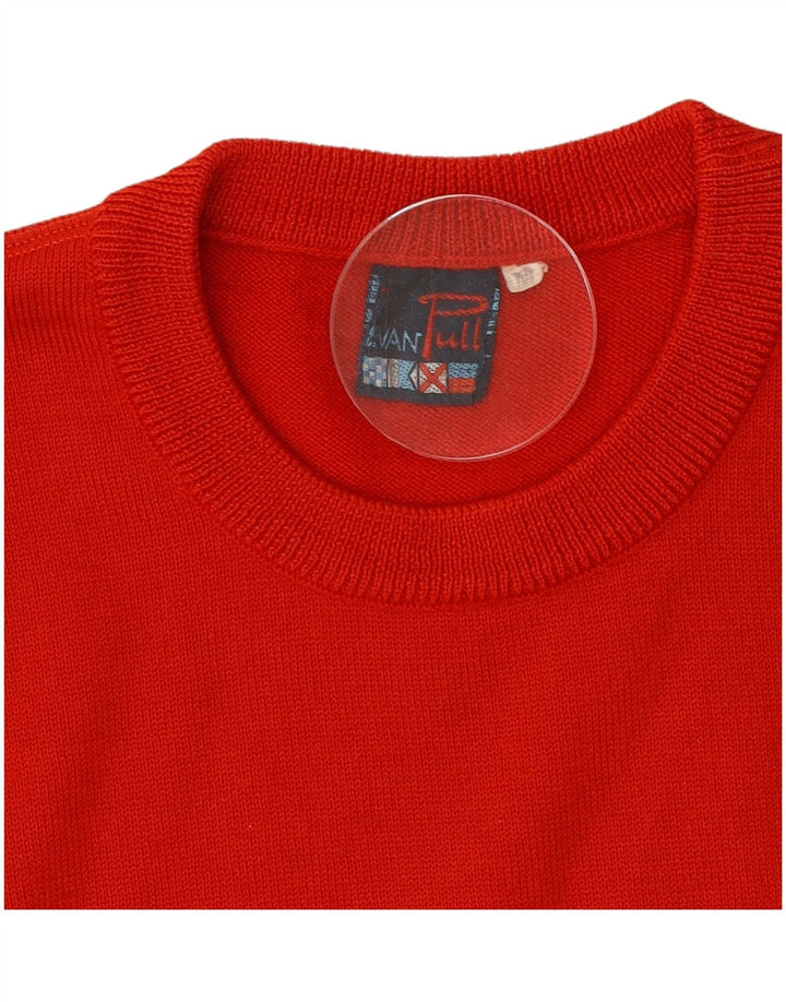 EVAN PULL Pulover pentru femei cu decolteu rotund UK 12 Medium Red