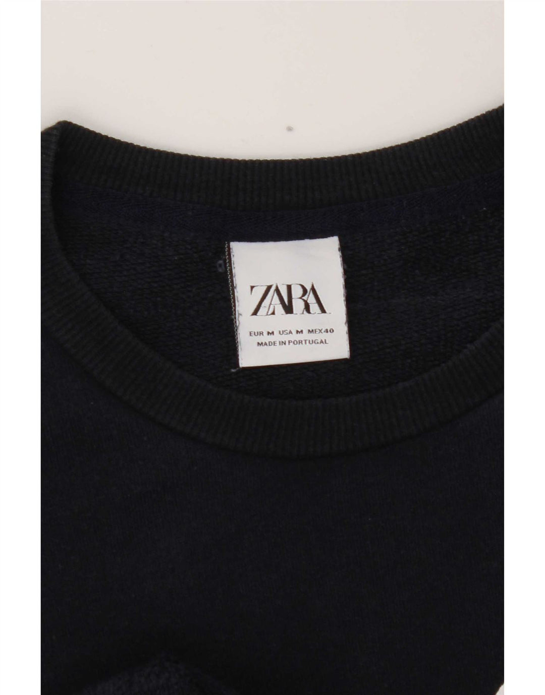 Pulover cu grafică Zara pentru bărbați, albastru bleumarin mediu