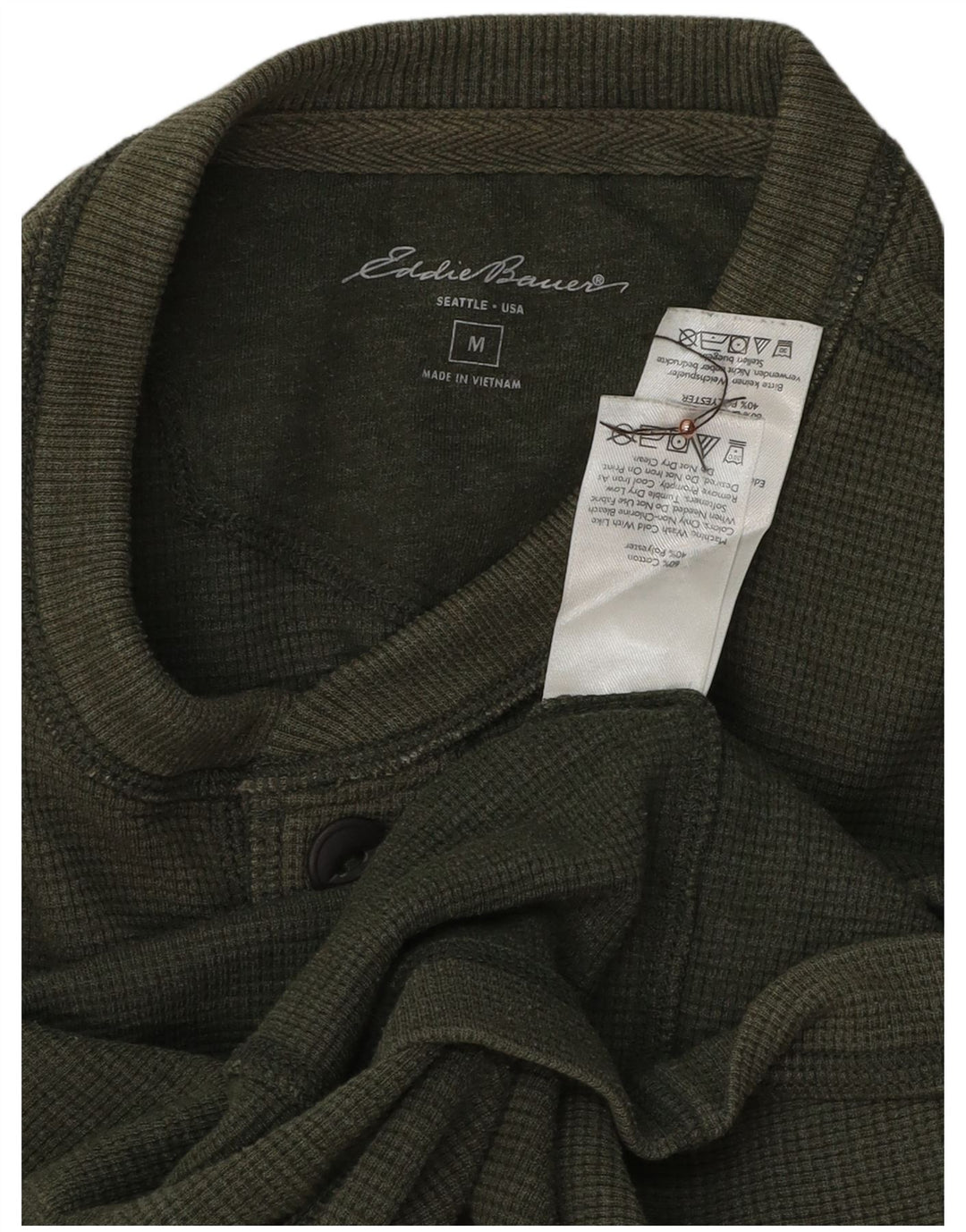 EDDIE BAUER Tricou pentru bărbați Top din bumbac verde mediu