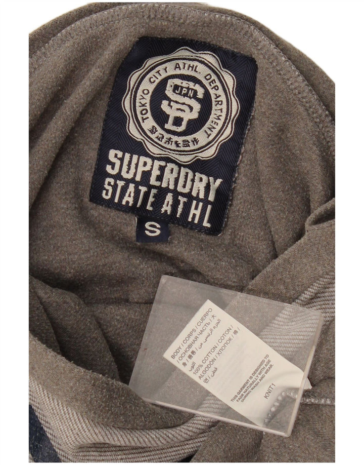 SUPERDRY Pulover cu grafic supradimensionat pentru femei UK 10 Small Gri