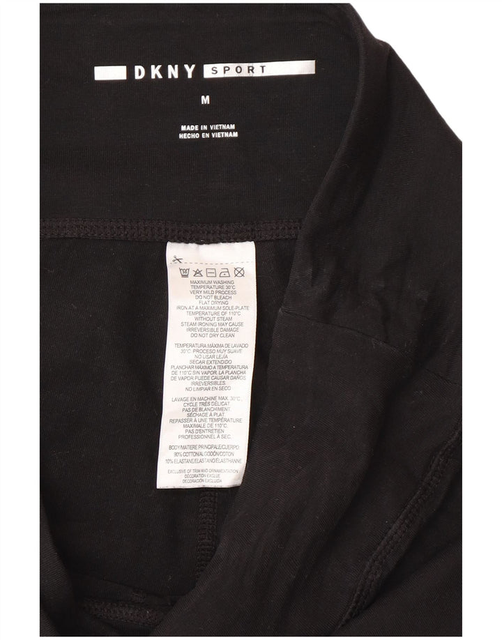 Leggings grafic Dkny pentru femei UK 12 bumbac mediu negru
