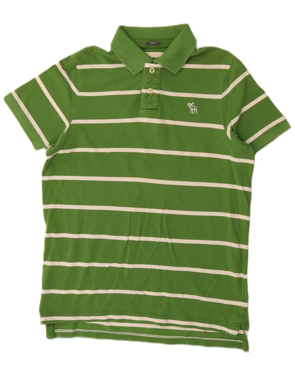 Tricou polo Abercrombie & Fitch pentru bărbați Muscle Rugby XL, bumbac cu dungi verzi