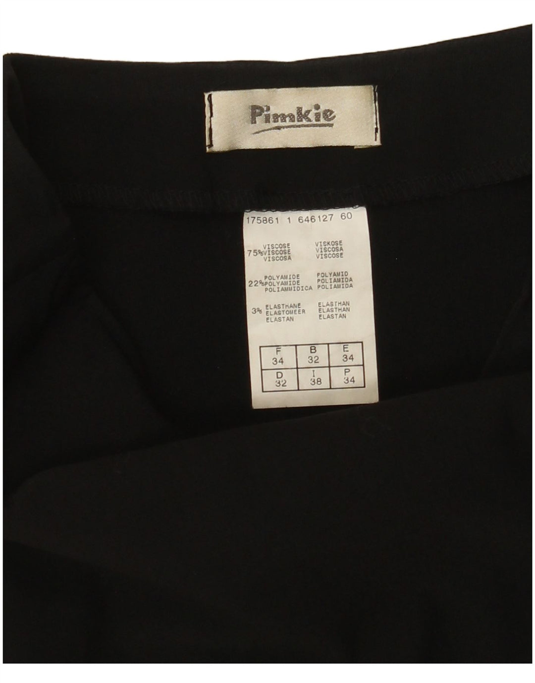 Fusta Midi PIMKIE Femei EU 34 XS W24 Viscoza Neagra