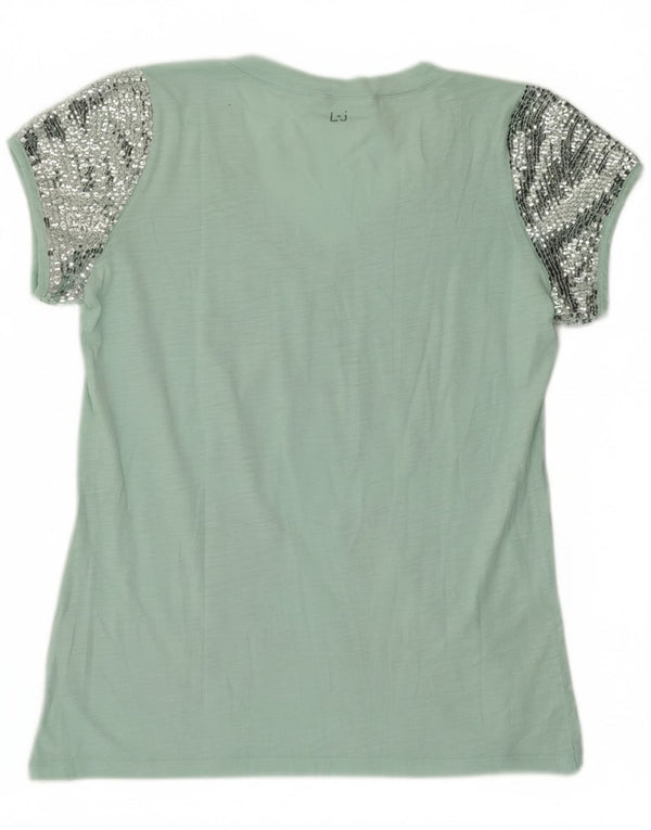 Tricou grafic Liu Jo pentru femei Top UK 12 Medium Green Modern
