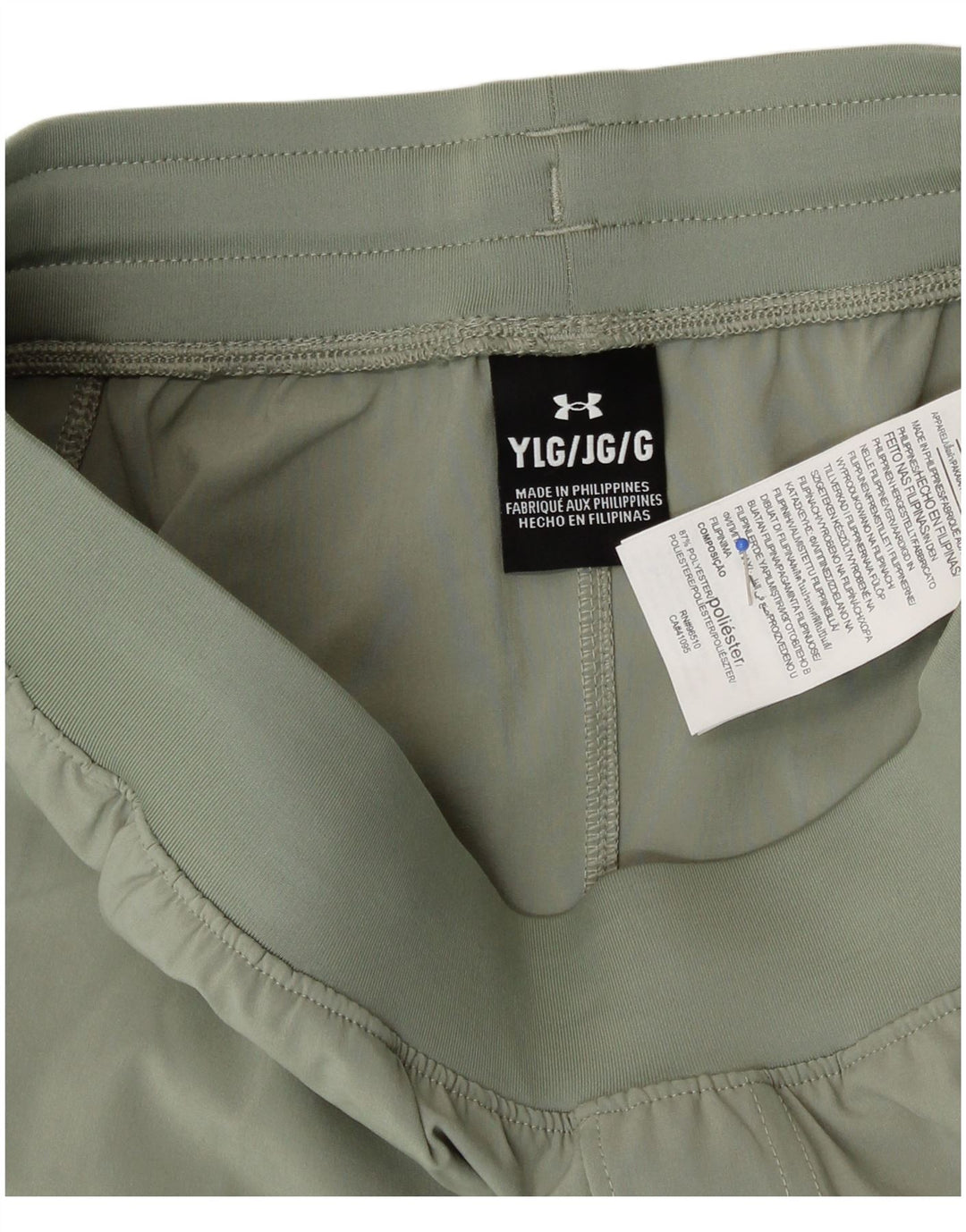 Pantaloni de trening Under Armour pentru băieți 11-12 ani, mari sport verde