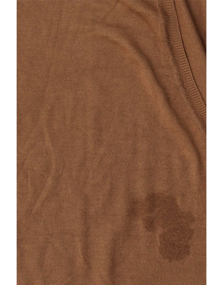 Pulover cardigan supradimensionat pentru femei Zara, cu mâneci 3/4, UK 14, maro mediu