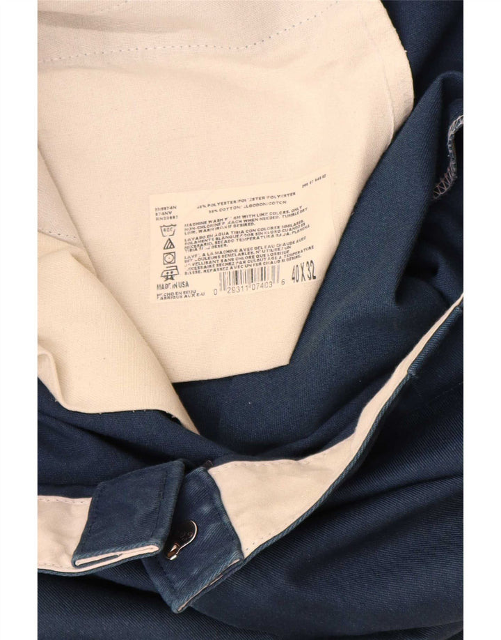 Pantaloni chino drepți pentru bărbați Dickies L40 L32 Poliester bleumarin