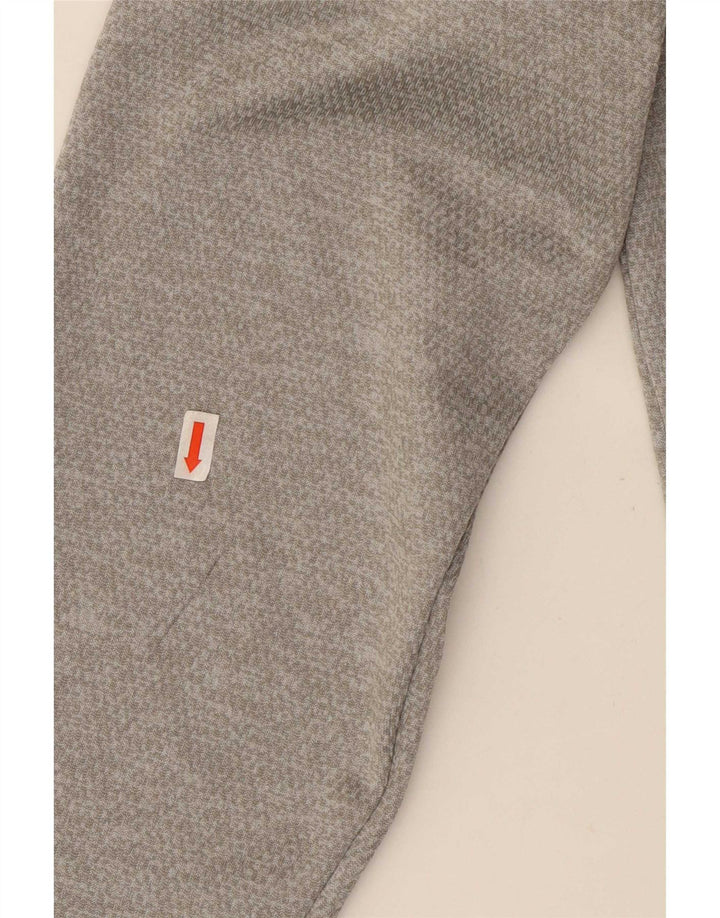 Pulover cu glugă cu grafică Adidas pentru bărbați, poliester mic, gri