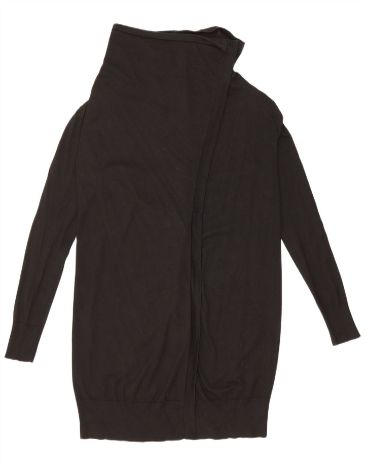 Pulover cardigan cu lungă pentru femei Zara UK 12 Medium Black Viscose