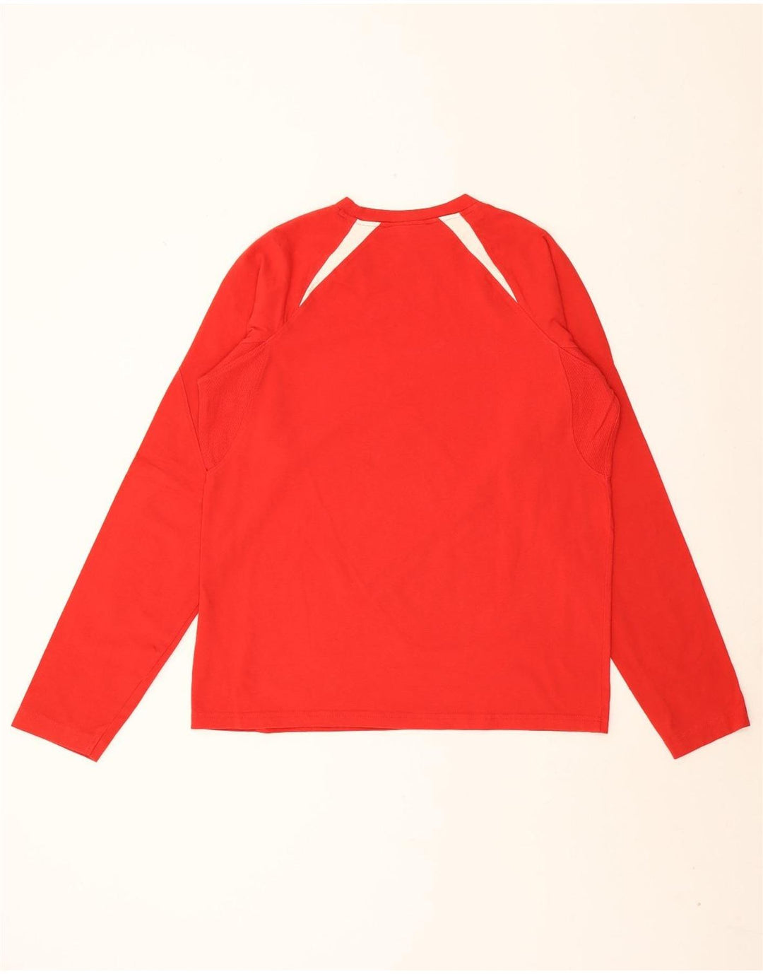 Top grafic pentru bărbați REEBOK cu mânecă lungă, roșu, bumbac color bloc