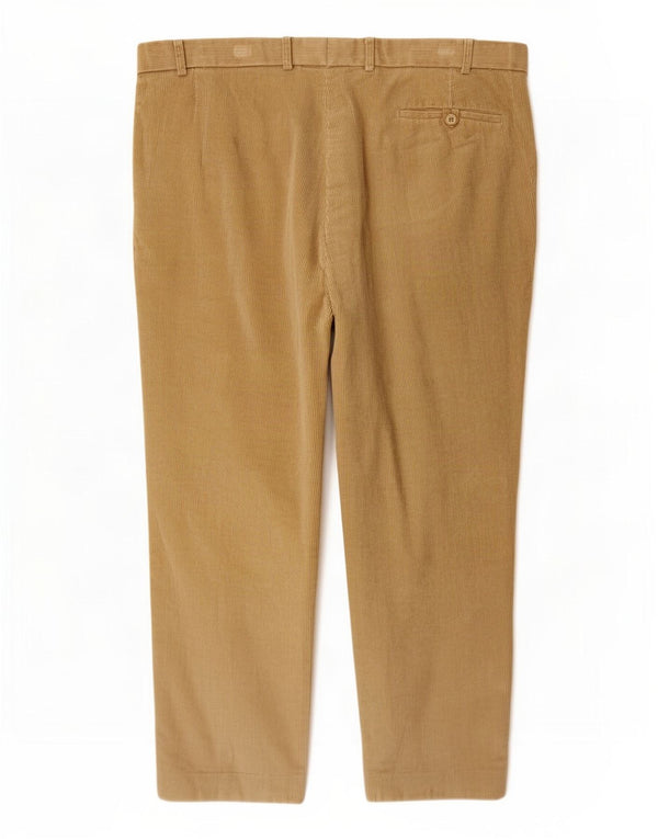 Marks & Spencer Pantaloni drepti pentru bărbați din velur L40 L29, bumbac maro