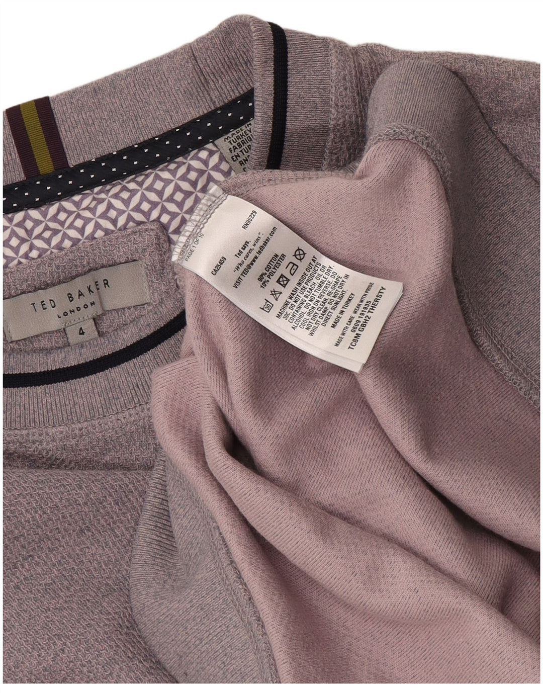 Hanorac pentru bărbați Ted Baker Pulover Mărimea 4 Bumbac violet mare