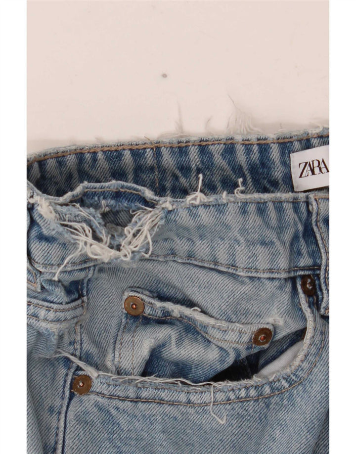 Blugi drepti pentru femei Zara EU 40 Medium W30 L30 Albastru