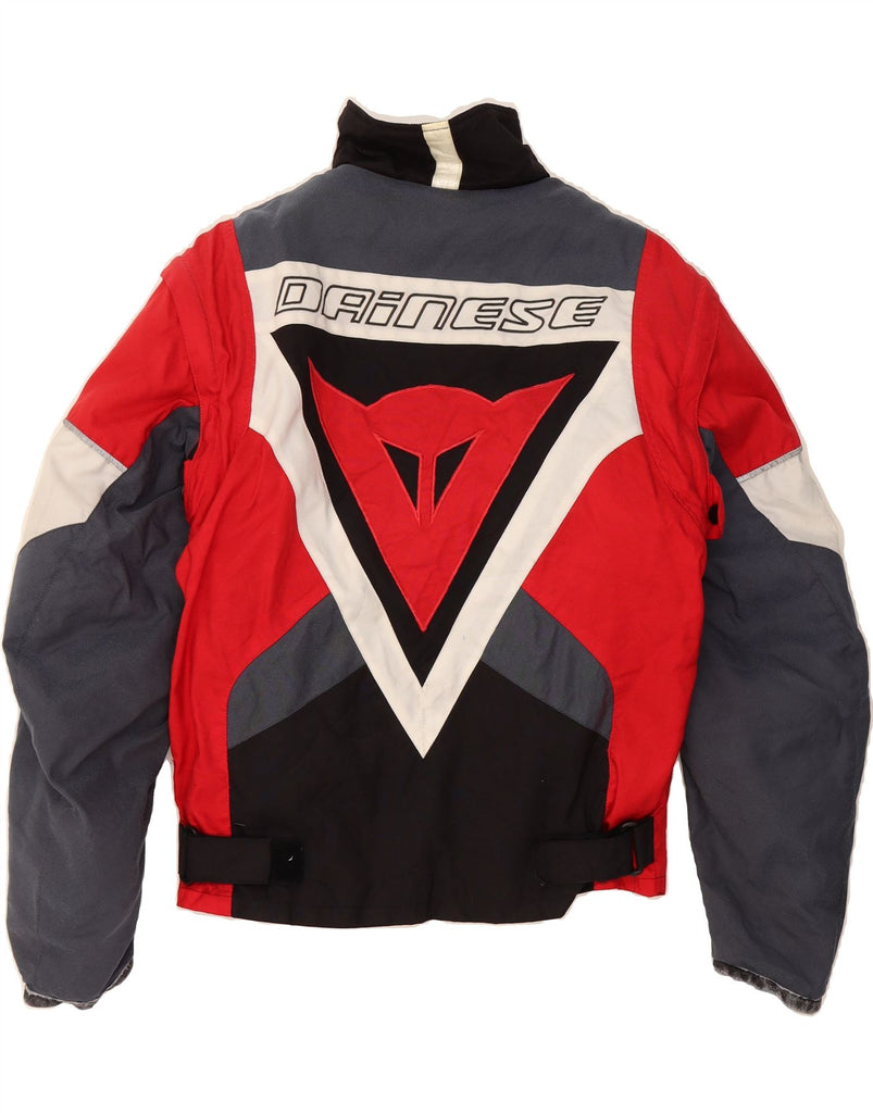 DAINESE Mens Graphic Racer Jacket IT 50 Large Red Colourblock Vintage Dainese and Second-Hand Dainese from Messina Hembry 