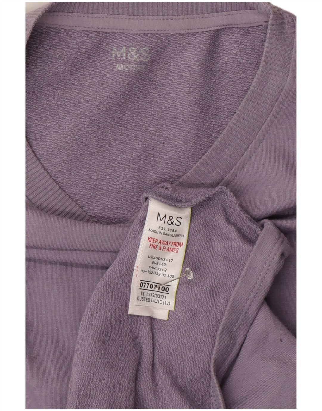 Pulover pentru damă Marks & Spencer, pentru femei, UK 12, bumbac violet mediu