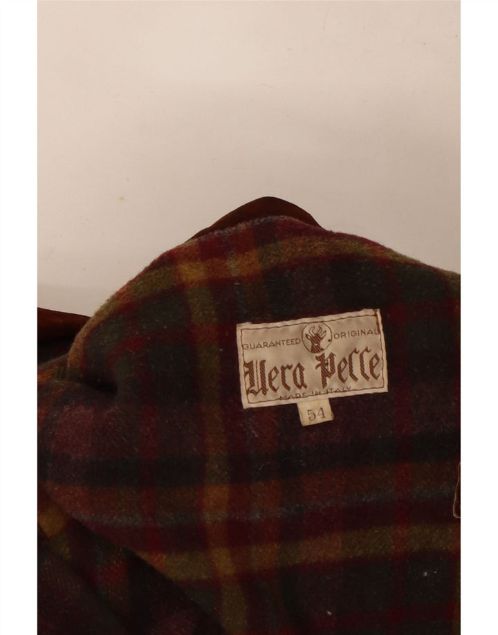 Jachetă vintage pentru bărbați din piele intoarsa IT 54 2XL din piele maro