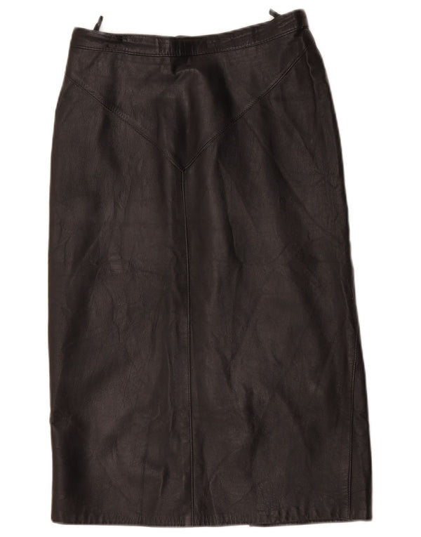 Fusta din piele vintage pentru femei W28 Medium Black
