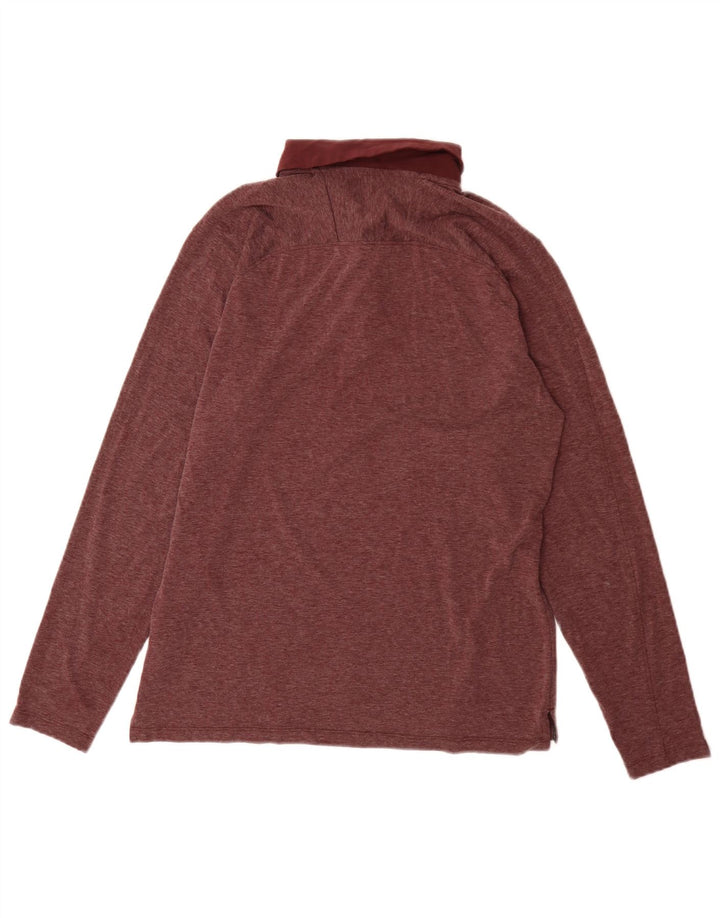 Tricou polo Nike Golf cu mânecă lungă pentru bărbați, poliester burgundă mediu