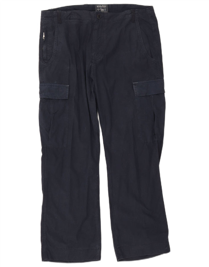 Pantaloni cargo drepti pentru bărbați Woolrich W34 L27 bleumarin