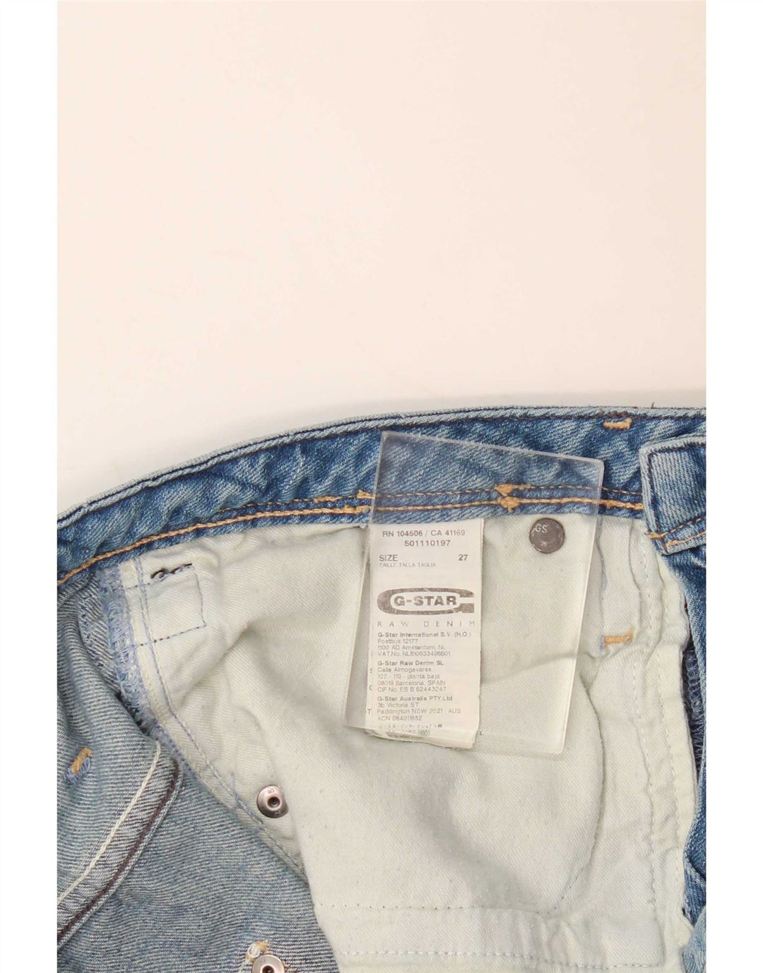 G-Star Blugi Distressed drepte pentru femei W27 L27 Bumbac albastru