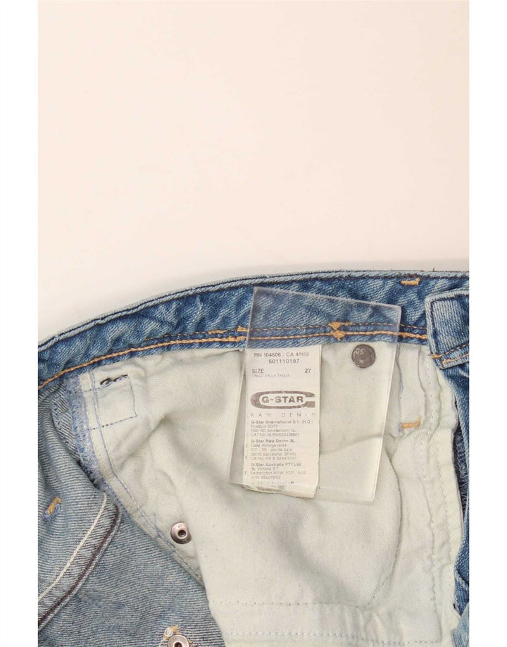 G-Star Blugi Distressed drepte pentru femei W27 L27 Bumbac albastru