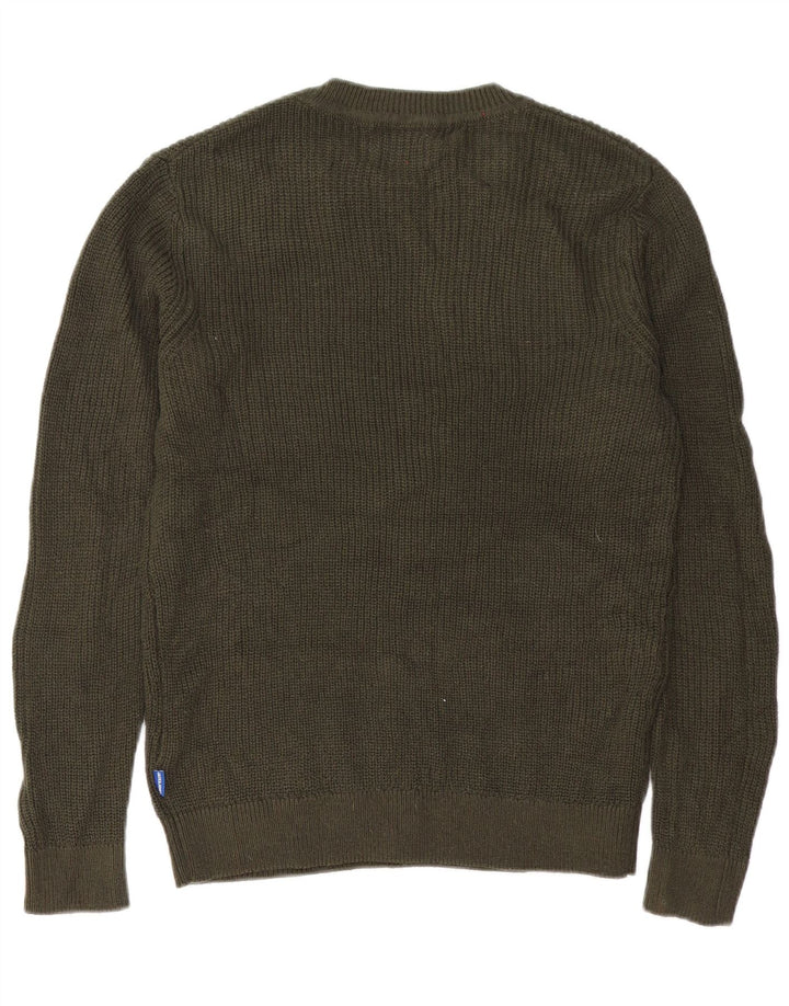 Pulover Jack & Jones pentru bărbați, cu gât crew, acrilic verde mediu