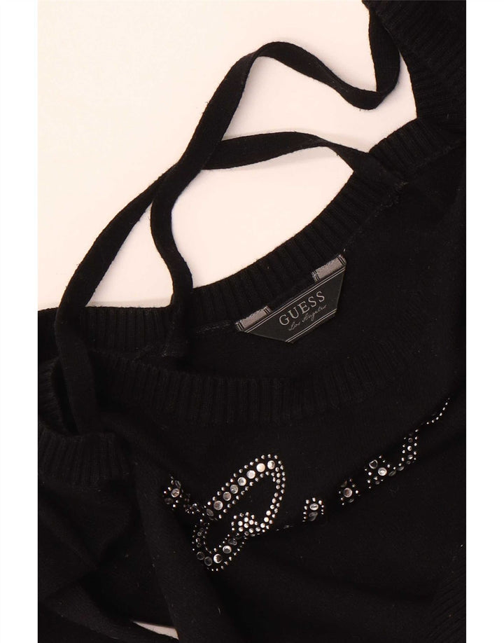 Bluză cu mânecă lungă grafică Guess pentru femei UK 8 Small Black