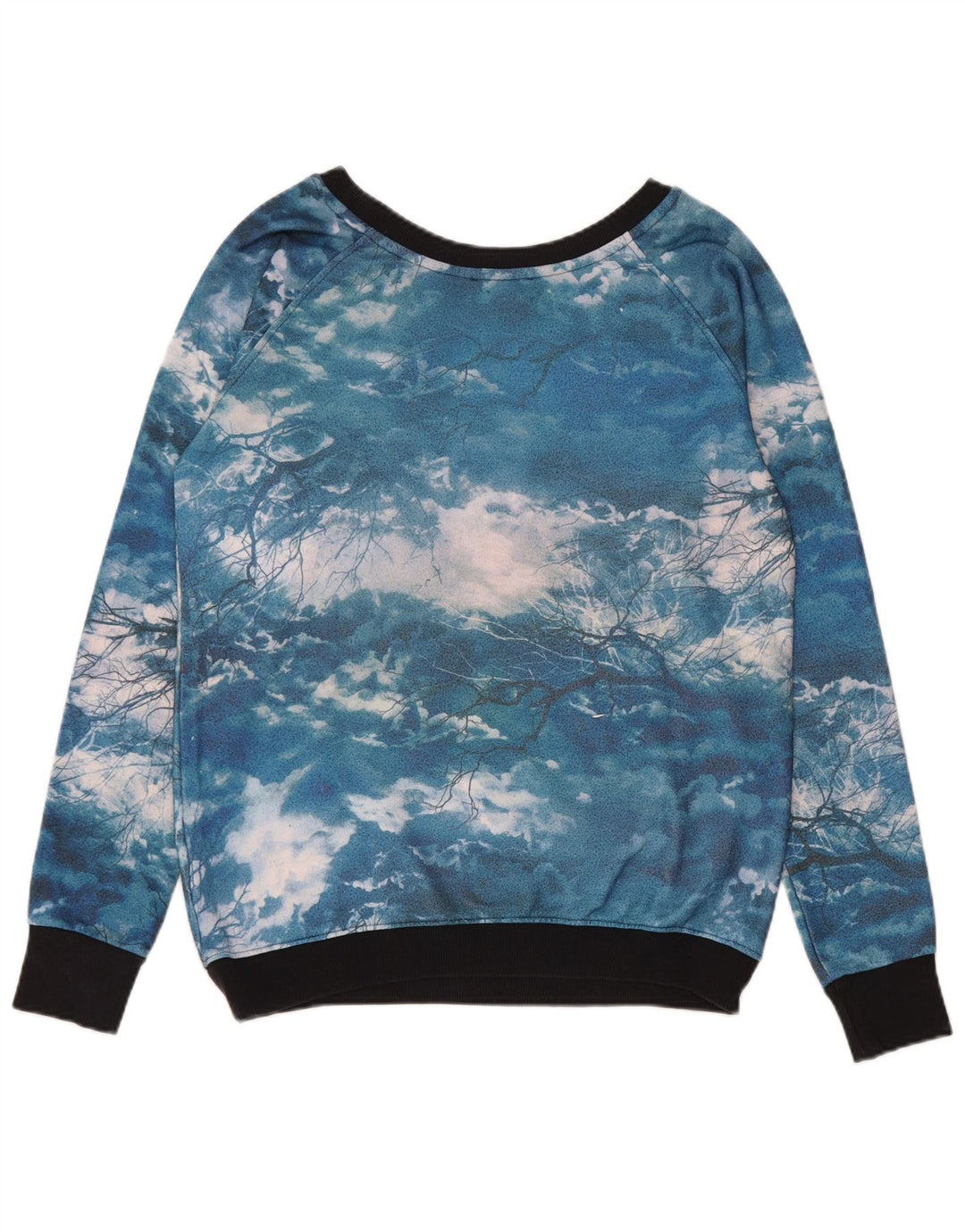 Pulover de hanorac grafic Adidas pentru femei UK 14, mare, albastru Tie Dye Poliester