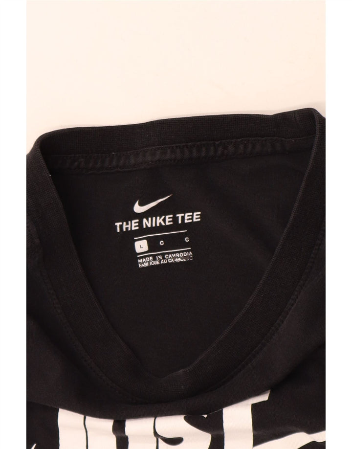 Tricou grafic Nike pentru bărbați Top mare din bumbac negru