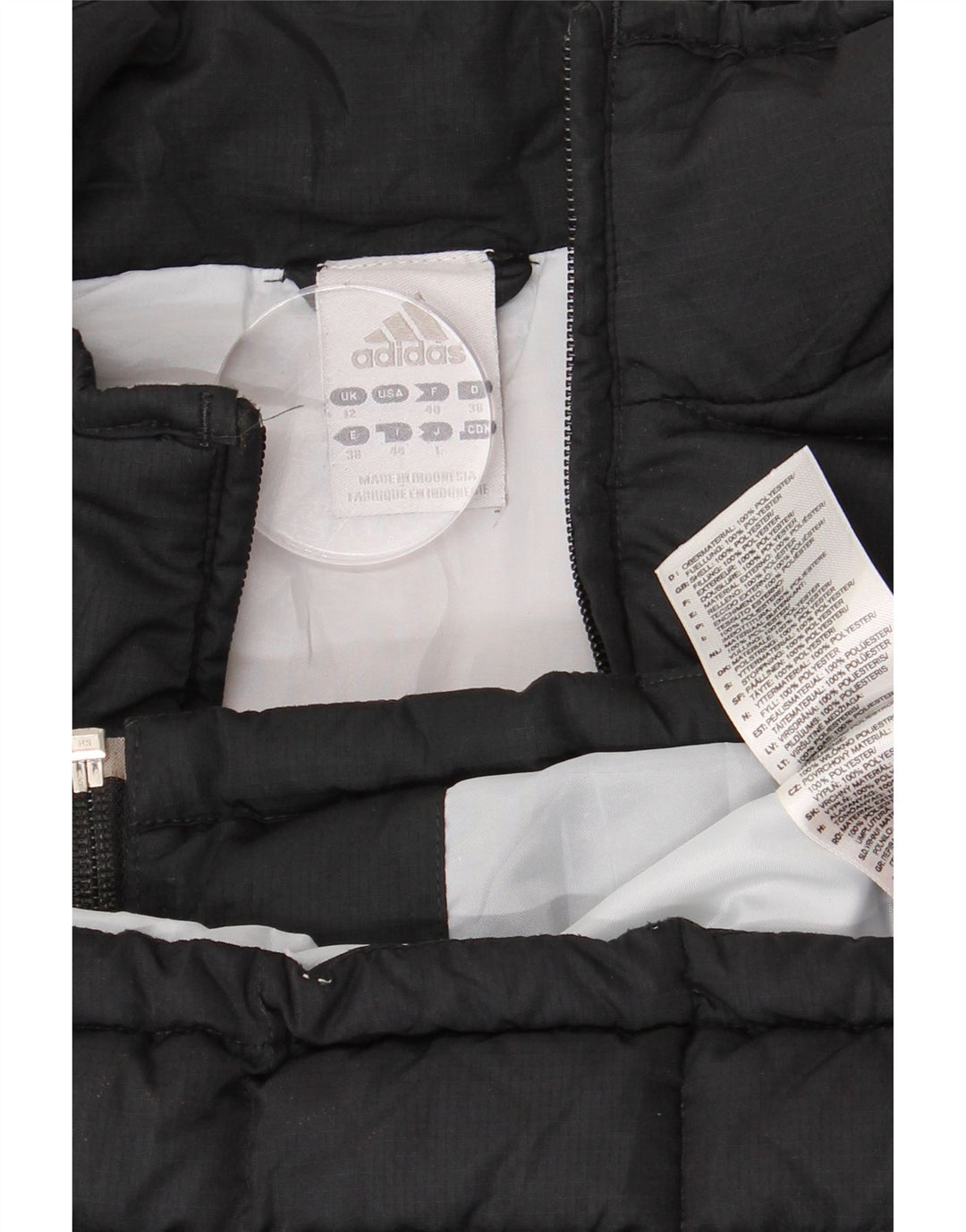 Gilet căptușit pentru femei Adidas UK 12 Medium Black Poliester